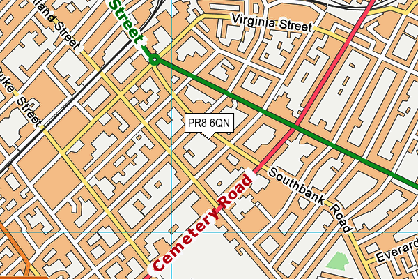 PR8 6QN map - OS VectorMap District (Ordnance Survey)