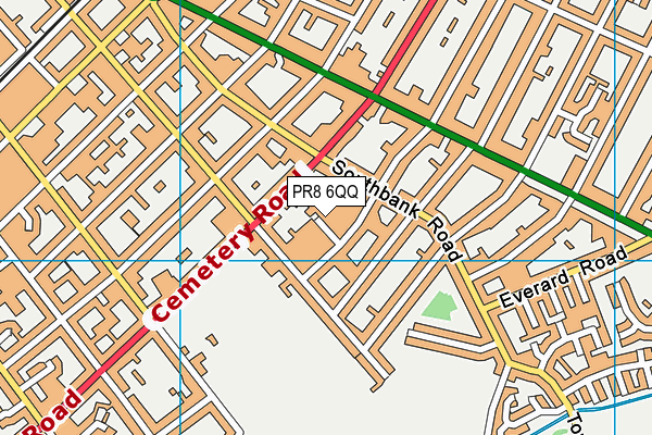 PR8 6QQ map - OS VectorMap District (Ordnance Survey)