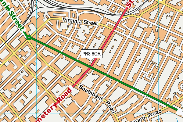 PR8 6QR map - OS VectorMap District (Ordnance Survey)