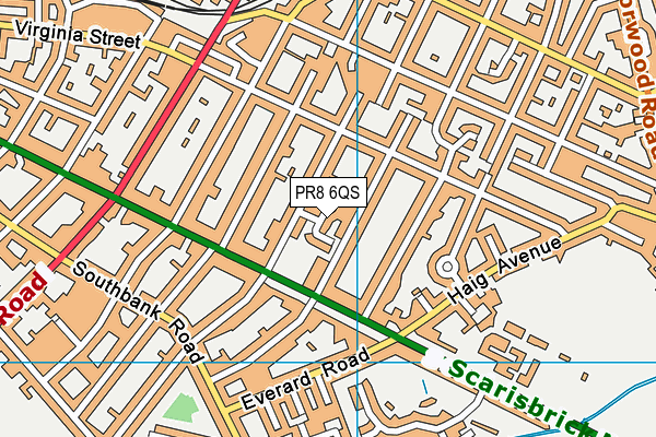 PR8 6QS map - OS VectorMap District (Ordnance Survey)