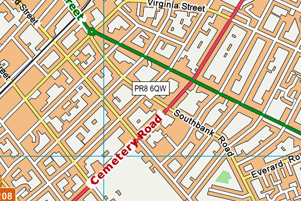 PR8 6QW map - OS VectorMap District (Ordnance Survey)