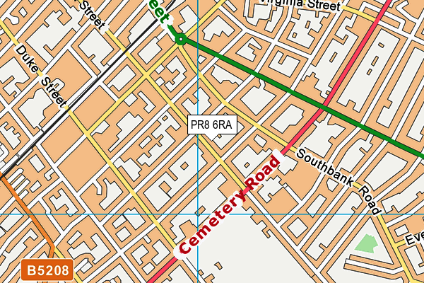 PR8 6RA map - OS VectorMap District (Ordnance Survey)