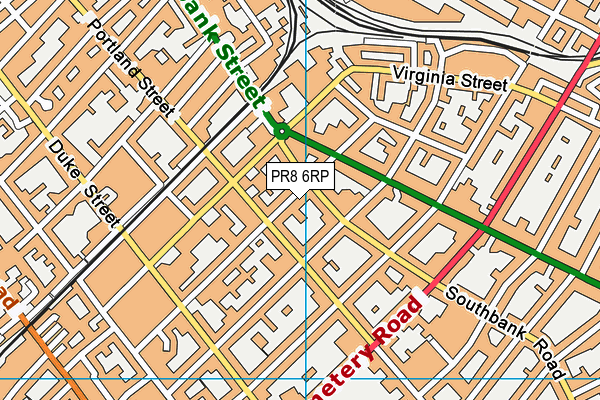 PR8 6RP map - OS VectorMap District (Ordnance Survey)