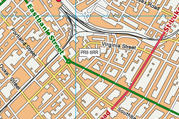 PR8 6RR map - OS VectorMap District (Ordnance Survey)