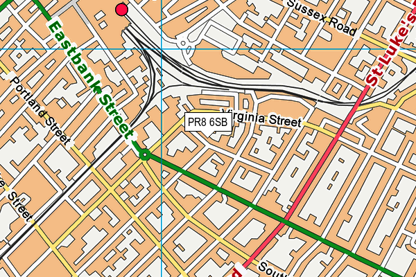 PR8 6SB map - OS VectorMap District (Ordnance Survey)