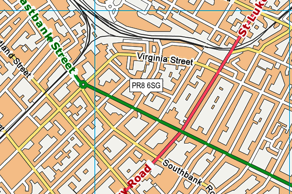 PR8 6SG map - OS VectorMap District (Ordnance Survey)