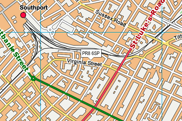 PR8 6SP map - OS VectorMap District (Ordnance Survey)