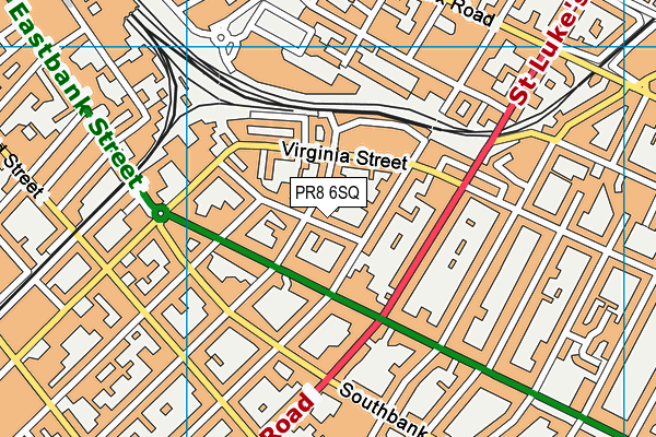 PR8 6SQ map - OS VectorMap District (Ordnance Survey)