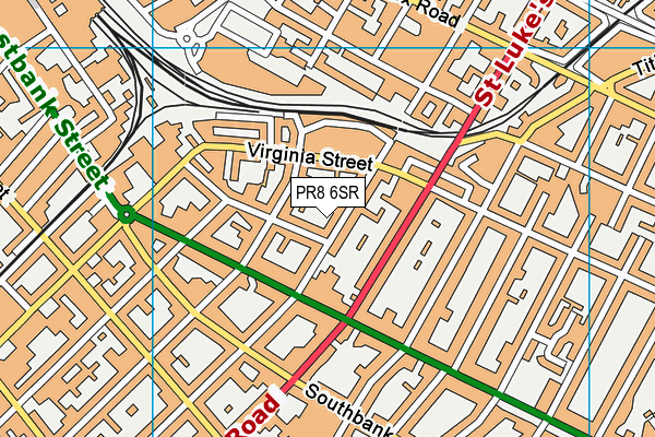 PR8 6SR map - OS VectorMap District (Ordnance Survey)