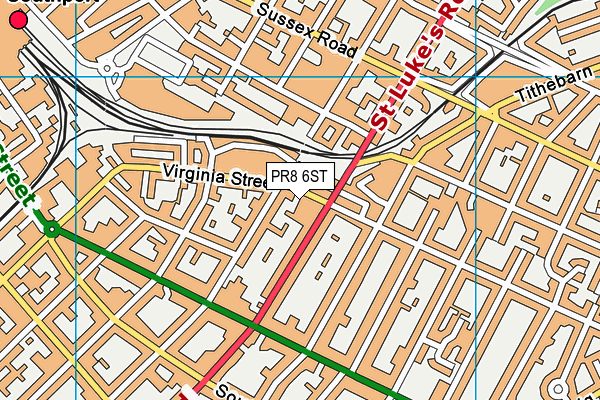 PR8 6ST map - OS VectorMap District (Ordnance Survey)