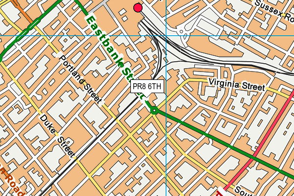 PR8 6TH map - OS VectorMap District (Ordnance Survey)