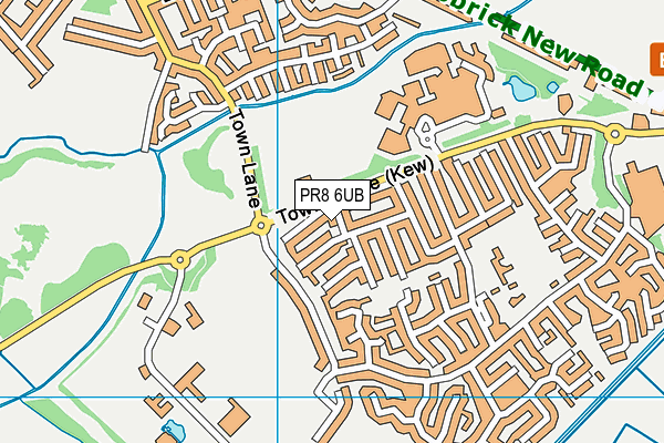 PR8 6UB map - OS VectorMap District (Ordnance Survey)