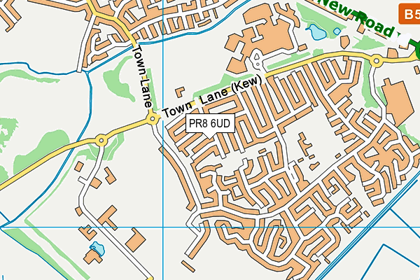 PR8 6UD map - OS VectorMap District (Ordnance Survey)