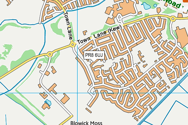 PR8 6UJ map - OS VectorMap District (Ordnance Survey)