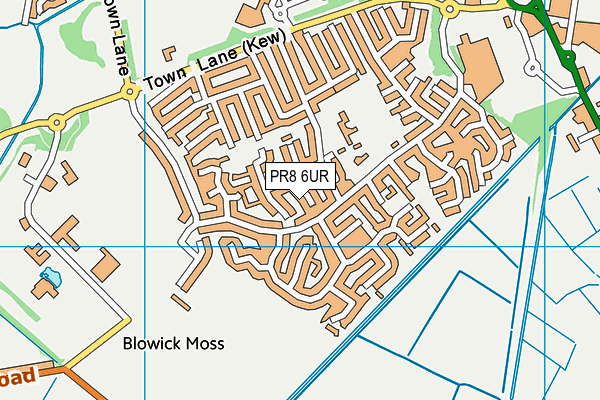 PR8 6UR map - OS VectorMap District (Ordnance Survey)