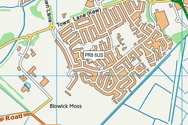 PR8 6US map - OS VectorMap District (Ordnance Survey)