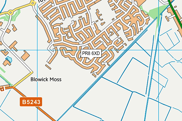 PR8 6XD map - OS VectorMap District (Ordnance Survey)