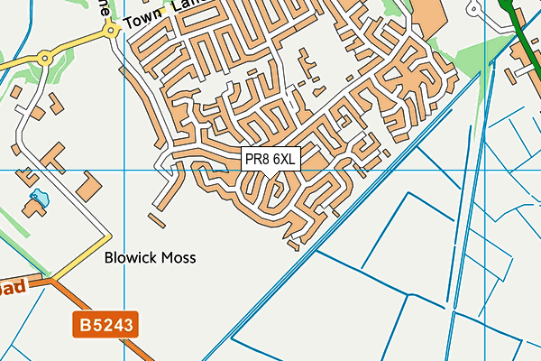 PR8 6XL map - OS VectorMap District (Ordnance Survey)