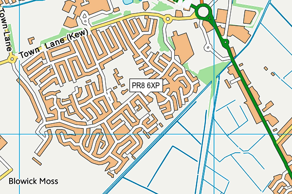 PR8 6XP map - OS VectorMap District (Ordnance Survey)