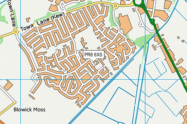 PR8 6XS map - OS VectorMap District (Ordnance Survey)