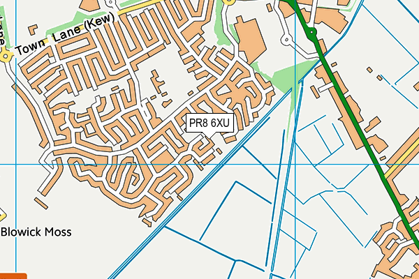 PR8 6XU map - OS VectorMap District (Ordnance Survey)