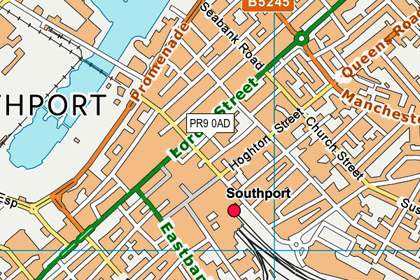 PR9 0AD map - OS VectorMap District (Ordnance Survey)