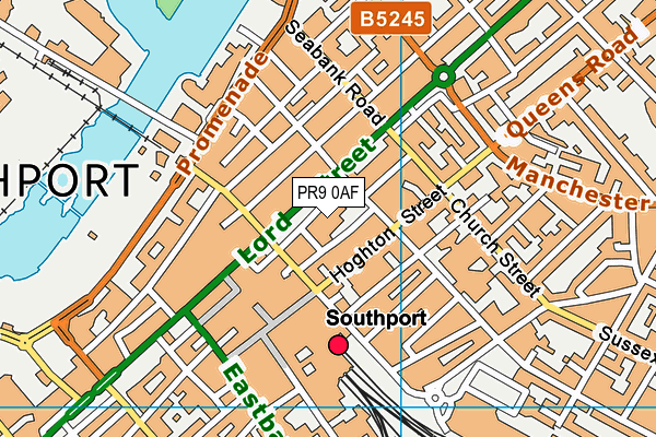 PR9 0AF map - OS VectorMap District (Ordnance Survey)