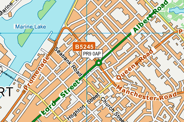 PR9 0AP map - OS VectorMap District (Ordnance Survey)