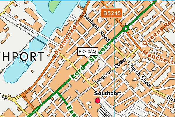 PR9 0AQ map - OS VectorMap District (Ordnance Survey)