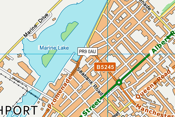 PR9 0AU map - OS VectorMap District (Ordnance Survey)