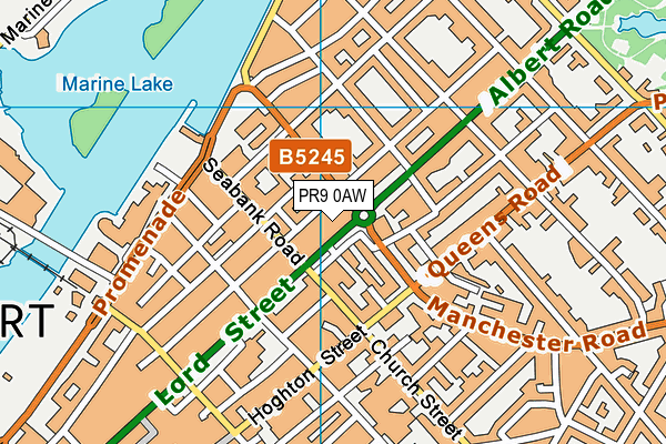 PR9 0AW map - OS VectorMap District (Ordnance Survey)