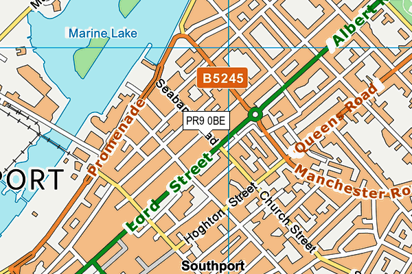 PR9 0BE map - OS VectorMap District (Ordnance Survey)