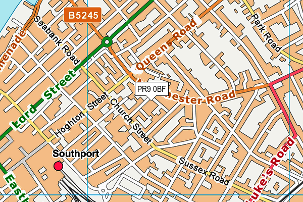 PR9 0BF map - OS VectorMap District (Ordnance Survey)