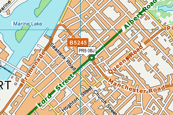 PR9 0BJ map - OS VectorMap District (Ordnance Survey)