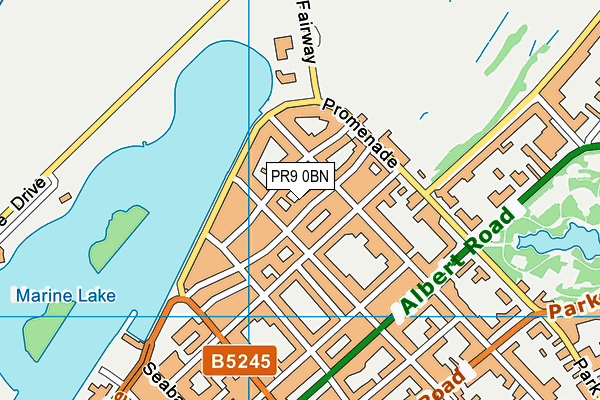 PR9 0BN map - OS VectorMap District (Ordnance Survey)