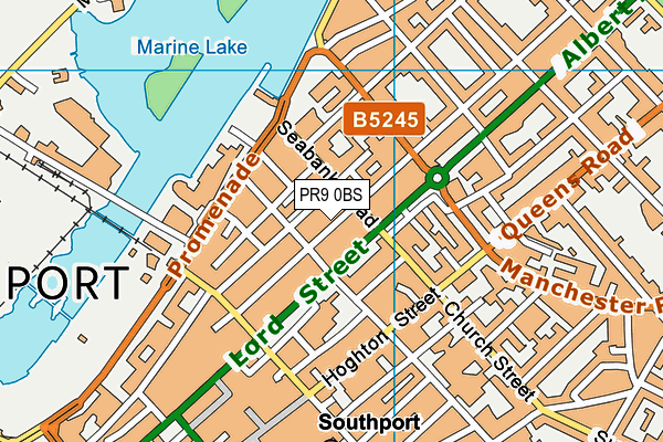 PR9 0BS map - OS VectorMap District (Ordnance Survey)