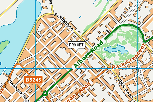 PR9 0BT map - OS VectorMap District (Ordnance Survey)