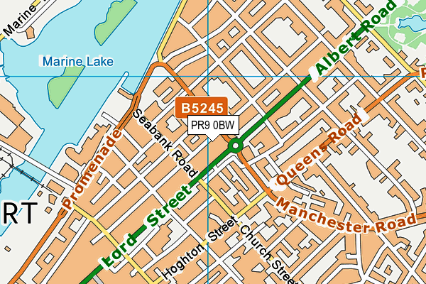 PR9 0BW map - OS VectorMap District (Ordnance Survey)