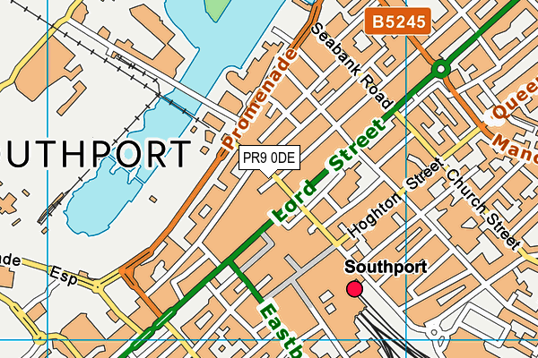 PR9 0DE map - OS VectorMap District (Ordnance Survey)