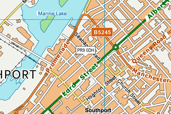 PR9 0DH map - OS VectorMap District (Ordnance Survey)