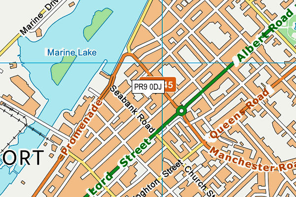 PR9 0DJ map - OS VectorMap District (Ordnance Survey)