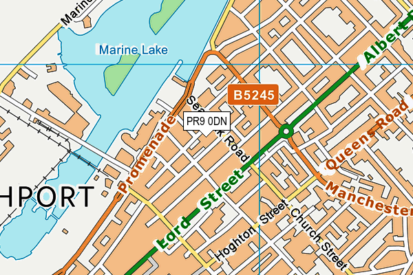 PR9 0DN map - OS VectorMap District (Ordnance Survey)