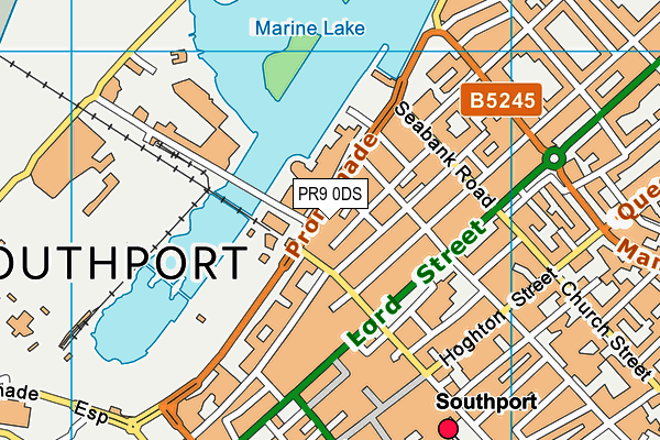 Victoria Leisure map (PR9 0DS) - OS VectorMap District (Ordnance Survey)