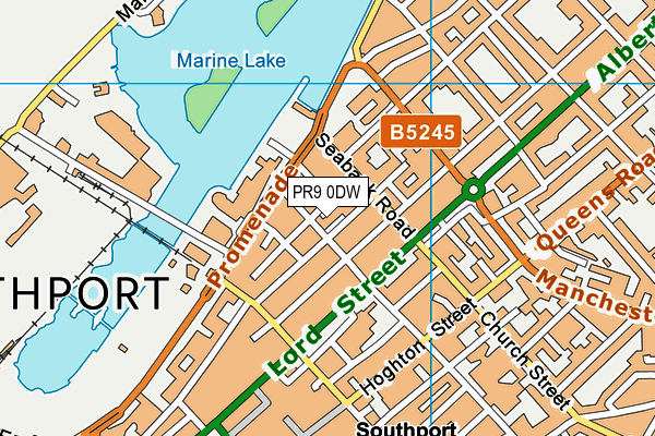 PR9 0DW map - OS VectorMap District (Ordnance Survey)