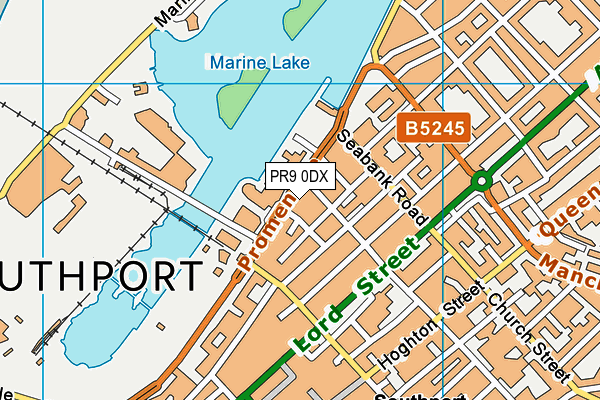 PR9 0DX map - OS VectorMap District (Ordnance Survey)