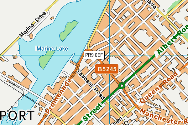 PR9 0EF map - OS VectorMap District (Ordnance Survey)