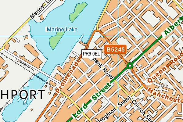 PR9 0EL map - OS VectorMap District (Ordnance Survey)