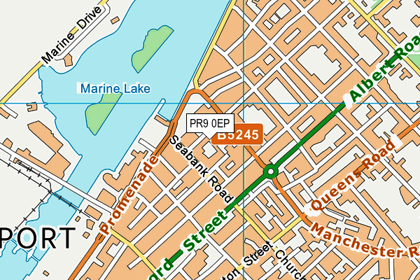 PR9 0EP map - OS VectorMap District (Ordnance Survey)