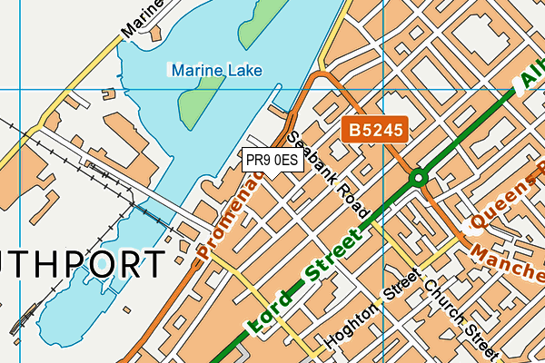 PR9 0ES map - OS VectorMap District (Ordnance Survey)