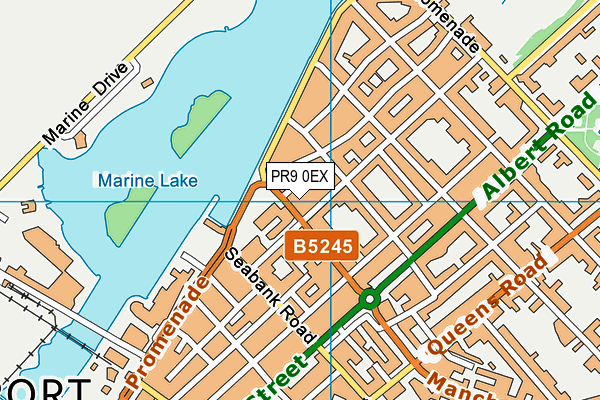 PR9 0EX map - OS VectorMap District (Ordnance Survey)